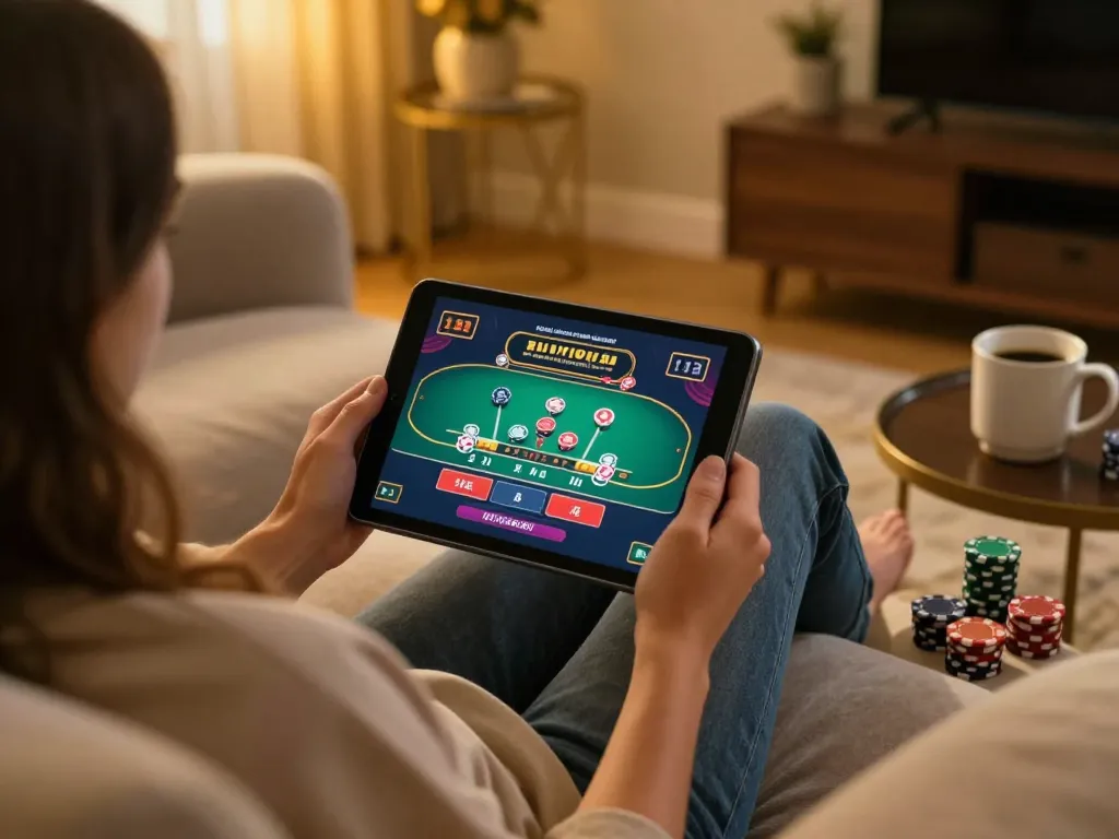 Play blackjack online at UU88 with immersive gaming setup and cozy atmosphere