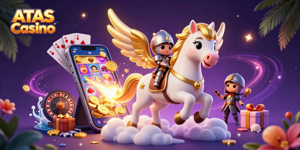 Experience fun and excitement at ATAS Casino while engaging with colorful slot games and jackpots.