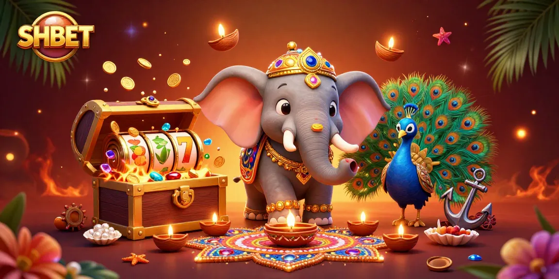 Engage with SHBET's vibrant casino experience featuring an ornate elephant and colorful elements.