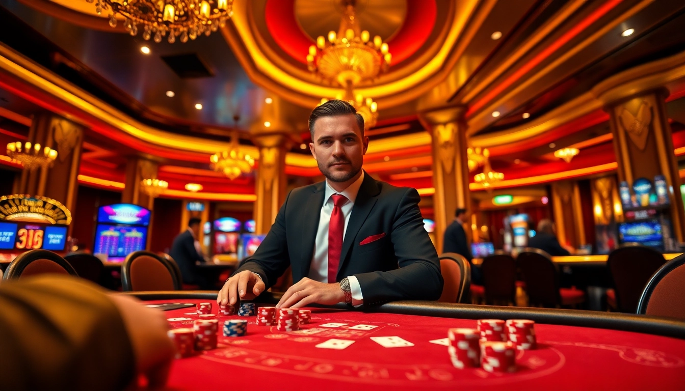 Engaging casino dealer showing a vibrant game setup at 18vip tables.