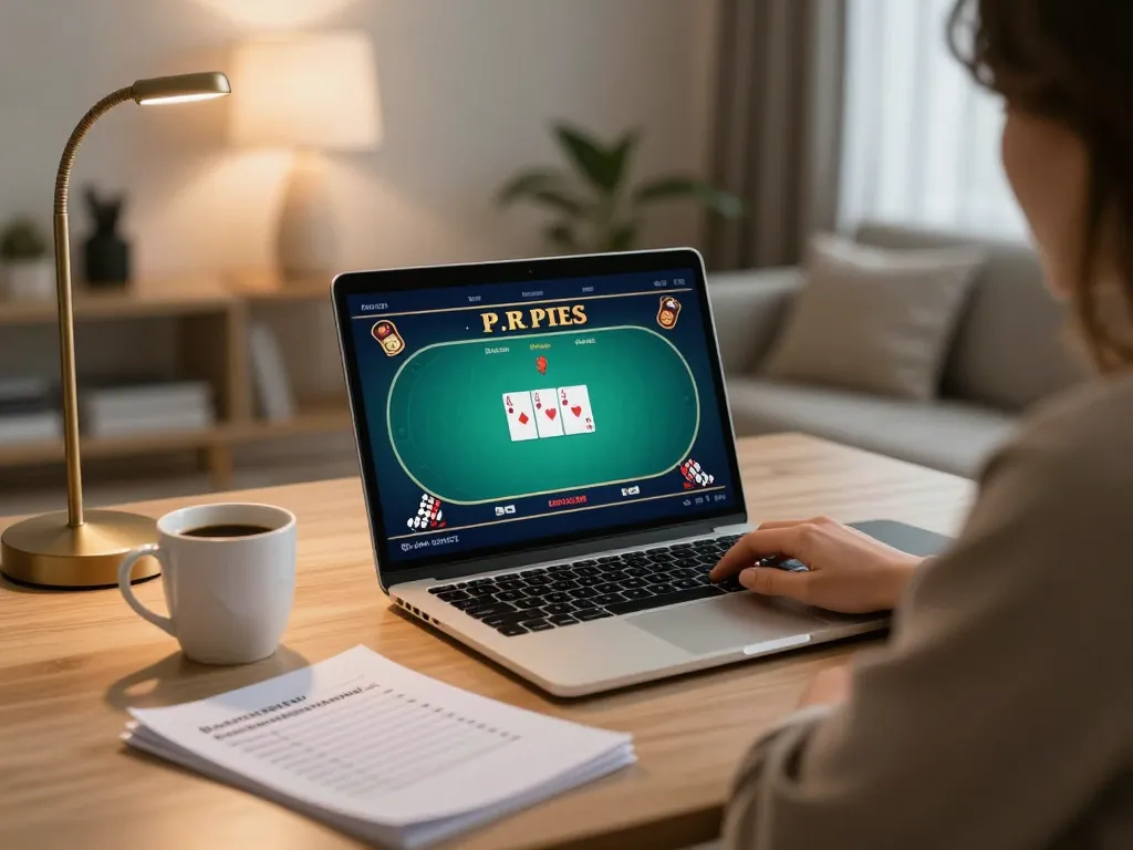 Player engaged in a poker game on 789club, showcasing responsible gaming setup and focus.