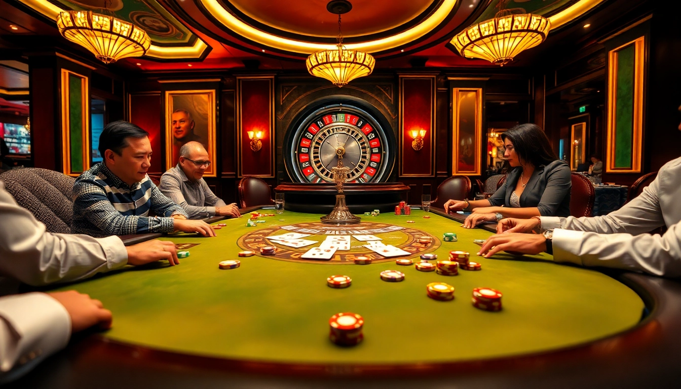 Experience excitement at the 88xx casino, featuring elegant poker tables and vibrant gaming action.
