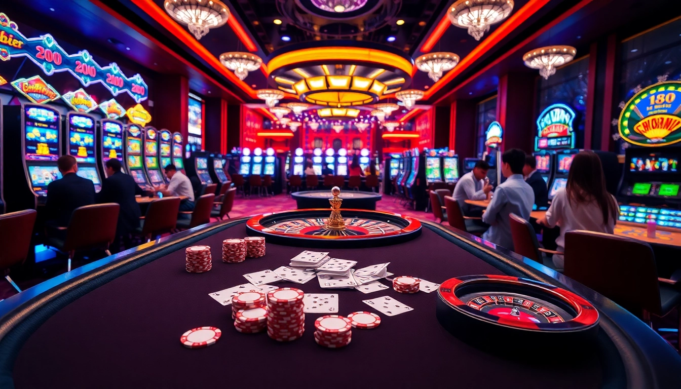 Experience the thrill of NK88 with vibrant casino tables and exciting gameplay visuals.