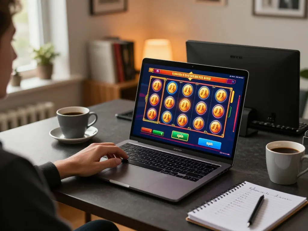 Engaging in thrilling slot online gameplay from a cozy home setup