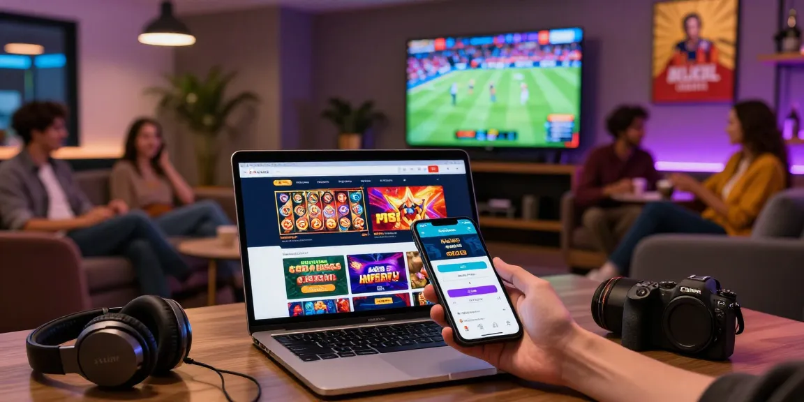 Engaging gaming experience at AA88.com featuring vibrant game graphics and a modern setting.