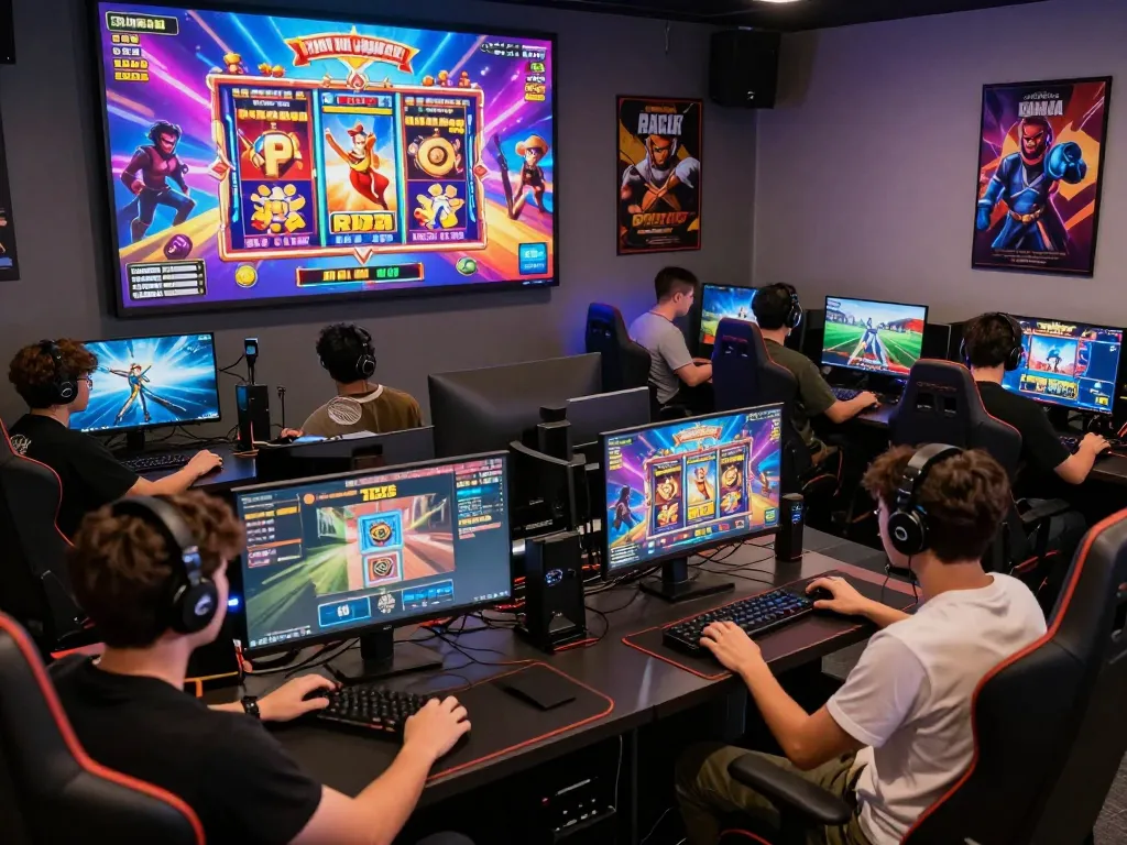 Dynamic online gaming experience at https://qnk88.com/ showcasing players engaging in vibrant jackpot games and community excitement.