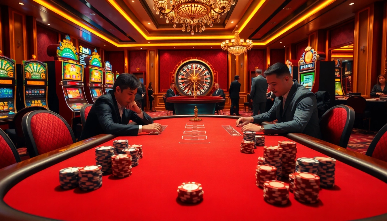 Experience thrilling gaming action at win55wc.com with professional poker players and vibrant casino atmosphere.