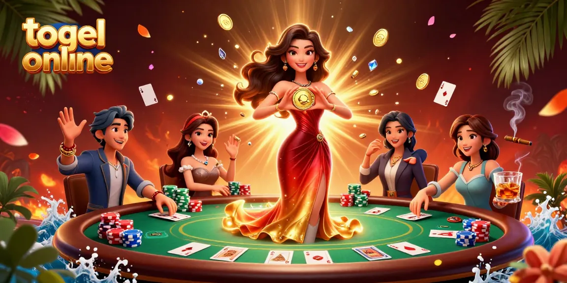 Engaging visual scene displaying winning strategies in togel online with vibrant casino elements