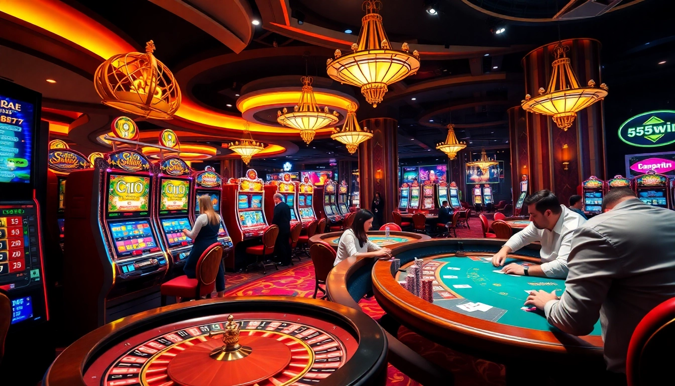 Experience the thrill of 555win with vibrant casino games and engaging poker tables.