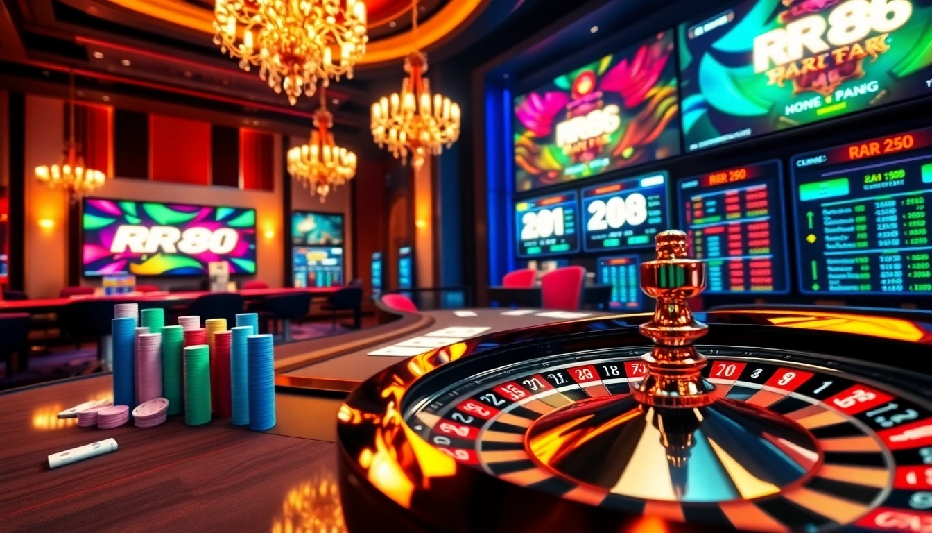Experience thrilling gaming at RR88’s luxurious casino with vibrant atmosphere and exciting play.