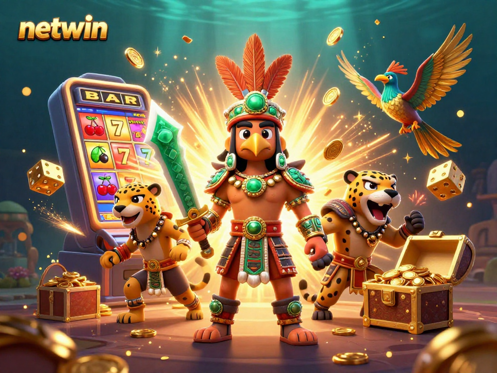 Experience netwin's vibrant 3D casino adventure with warriors and stunning gaming elements.