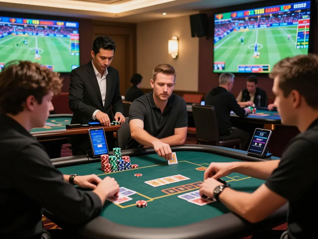 Dynamic casino scene featuring players and dealers engaging in exciting games at XX88 online.