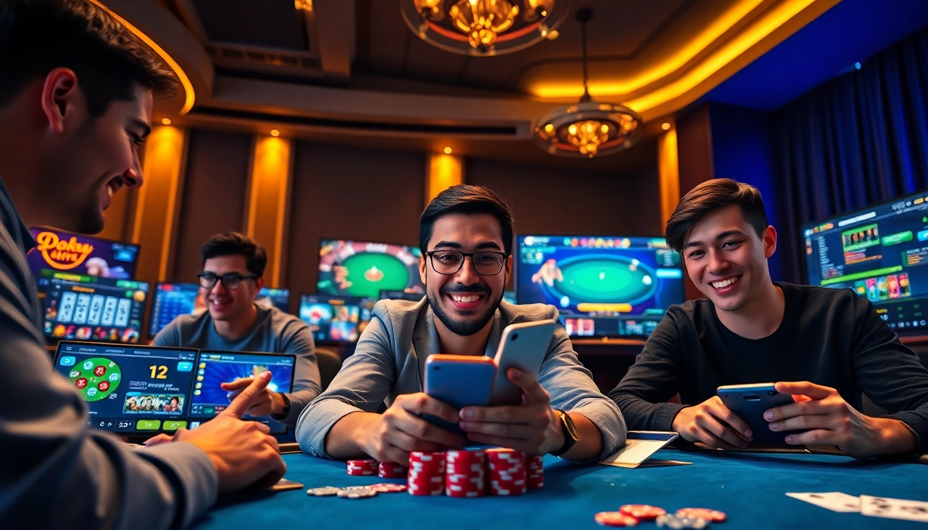 Engaging online gambling experience showcasing players enjoying 88vv games with vibrant colors.