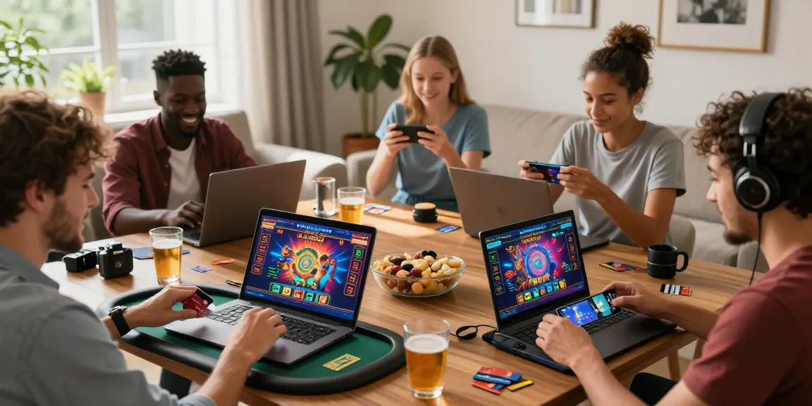 Players enjoying engaging games at credit card casinos on brcs.co.uk in a cozy home setting.