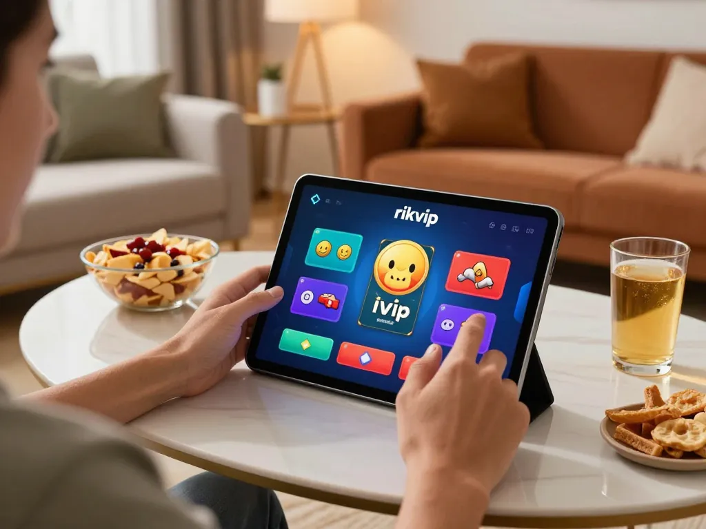 Engaging with the rikvip app for an enjoyable online gambling experience at home.
