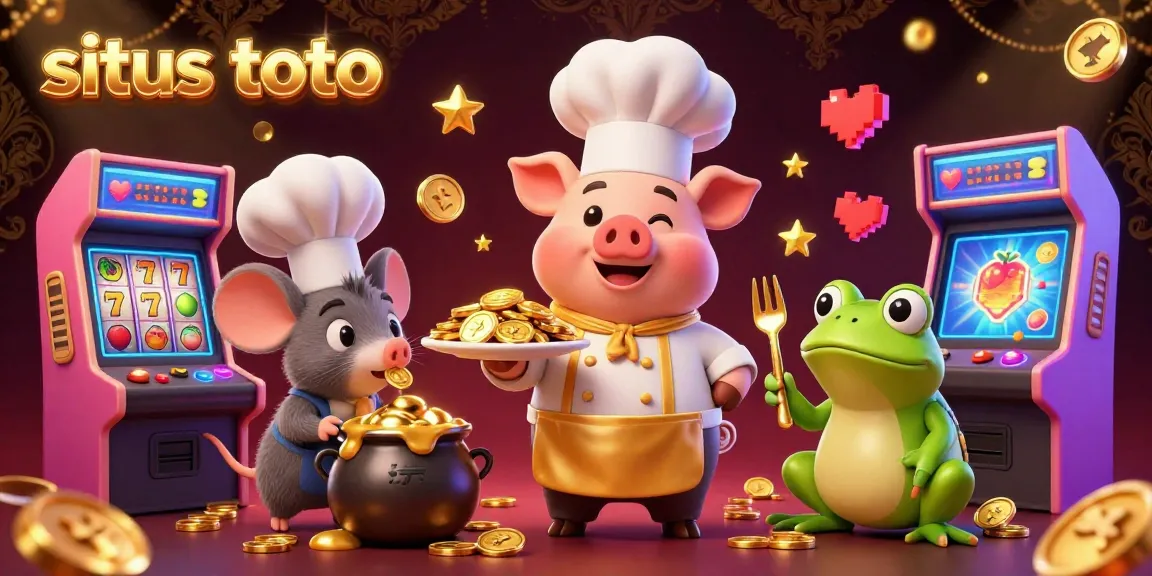 Experience the excitement of situs toto with vibrant visuals of 3D characters and slot game elements.