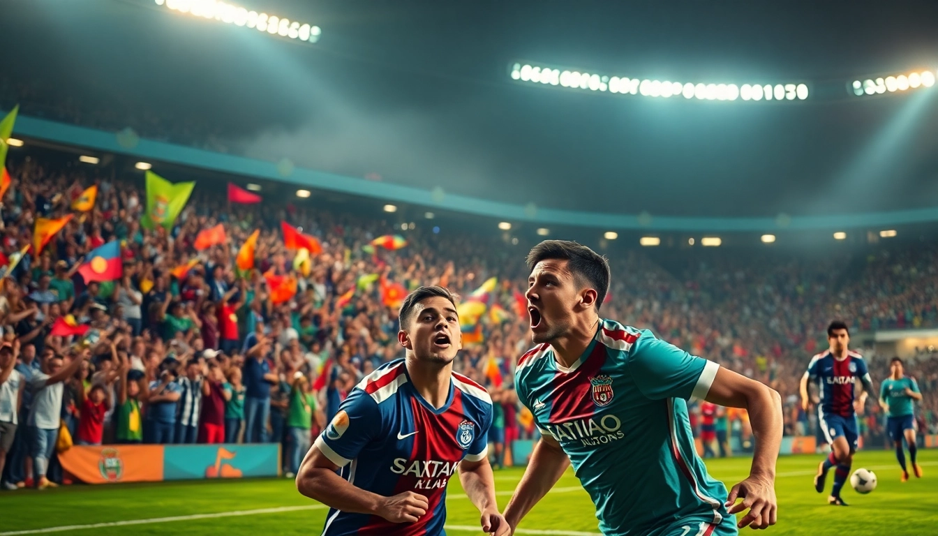 Exciting football match atmosphere with LuongSonTV enhancing live sports experiences.
