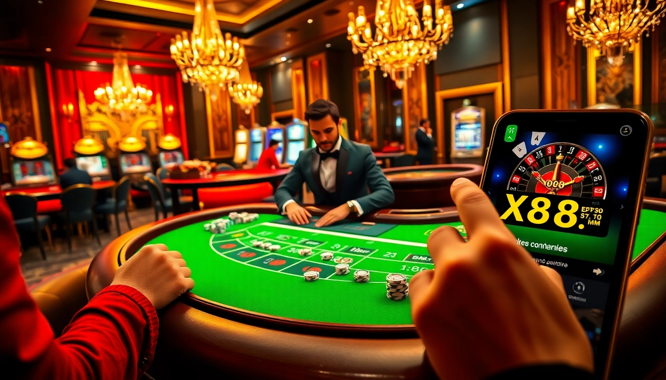 Experience luxury gambling action at xx88 casino with vibrant tables and exciting gameplay.