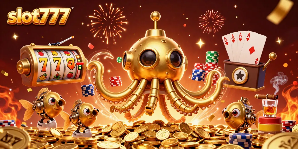 Play thrilling slot777 games with enticing jackpots and exciting visuals in this vibrant casino scene.