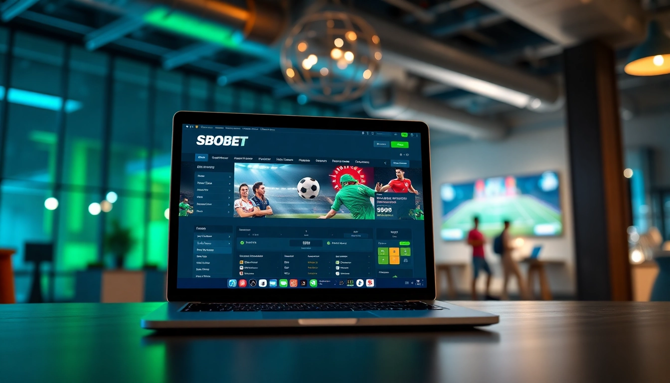 SBOBET online betting platform interface with sports betting odds display