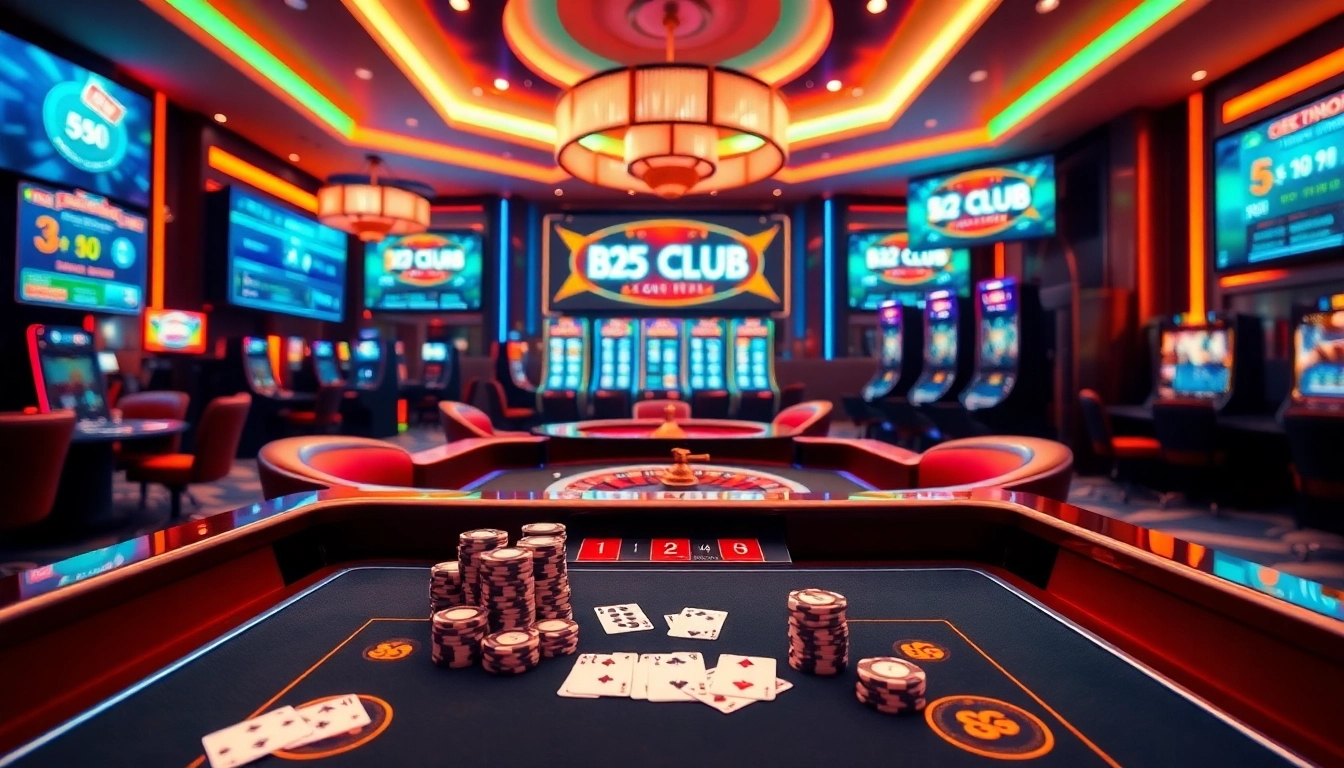 B52 CLUB offers an exciting gaming experience with vibrant casino tables and interactive online elements.