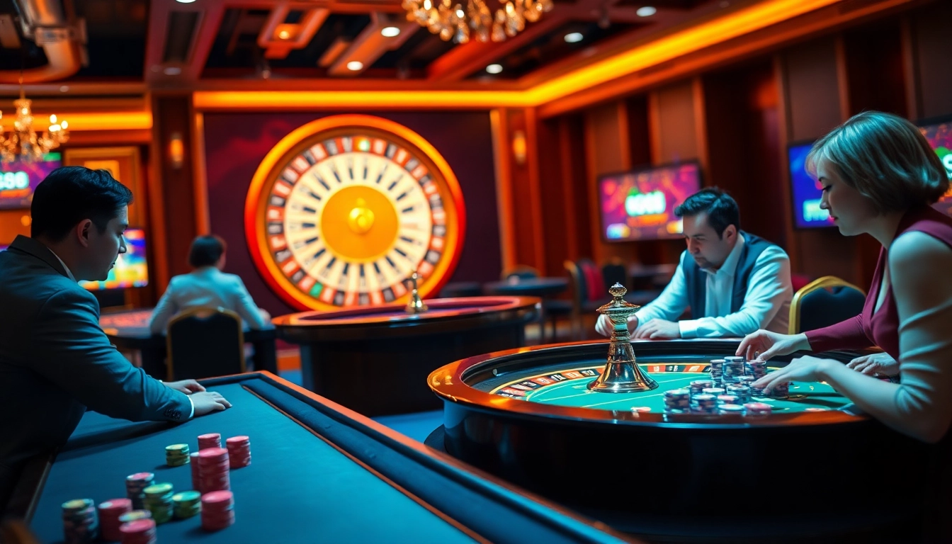 Experience thrilling gaming at PG88 with vibrant casino graphics and excited players.