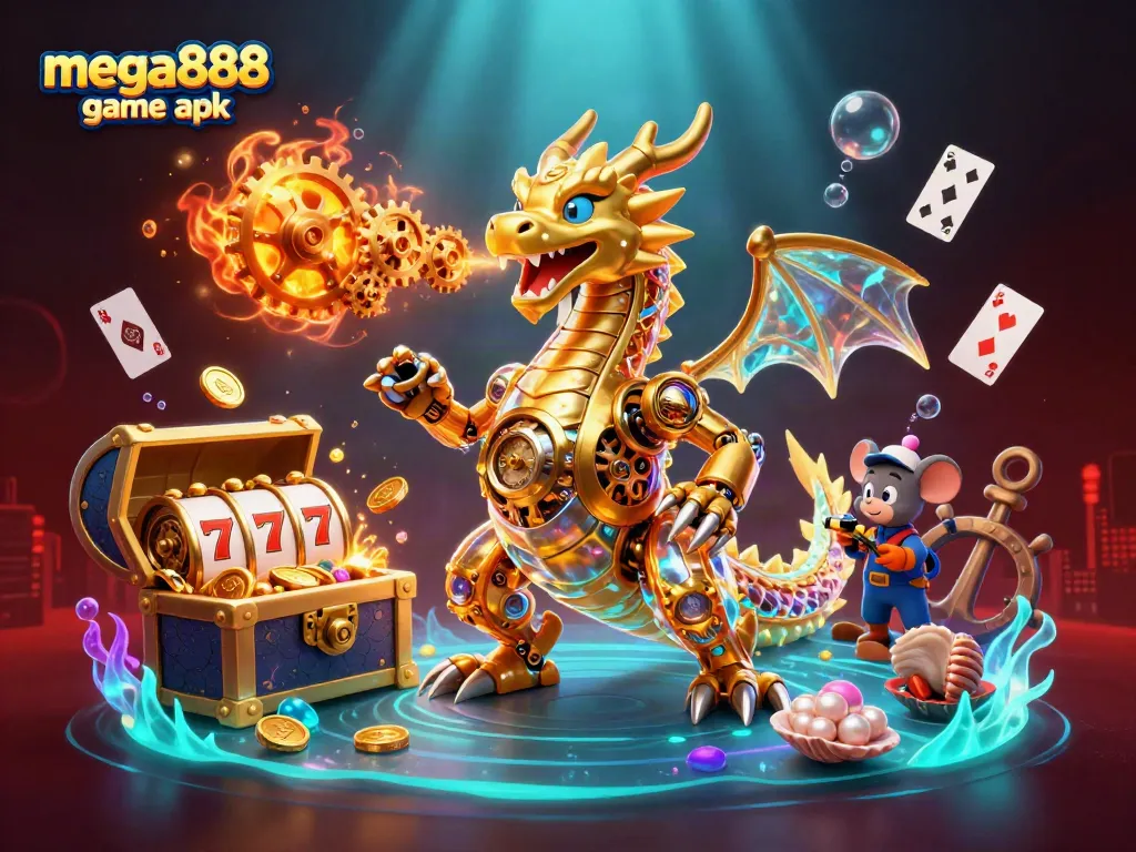 Engage with the mega888 game apk in a vibrant casino-themed underwater adventure packed with excitement.