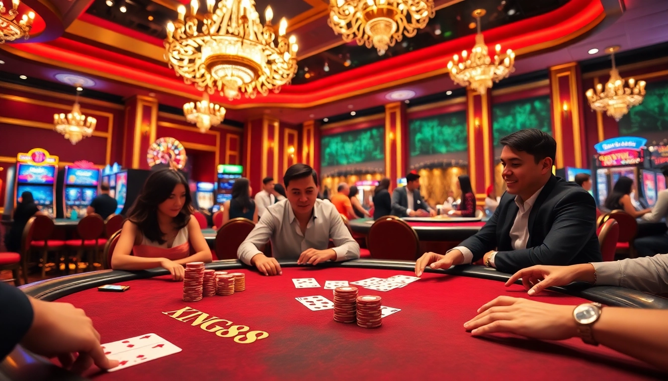 Experience King88's thrilling casino action featuring high-stakes poker and vibrant roulette.