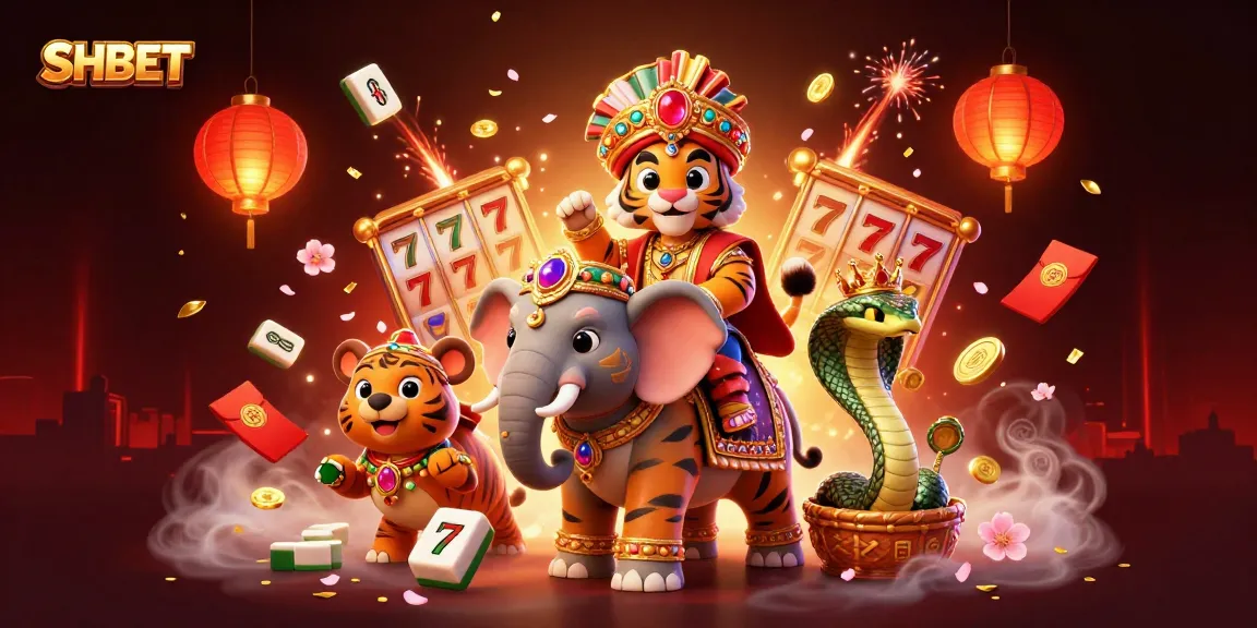 Experience the electrifying excitement of SHBET with vibrant 3D casino elements and a dynamic scene.