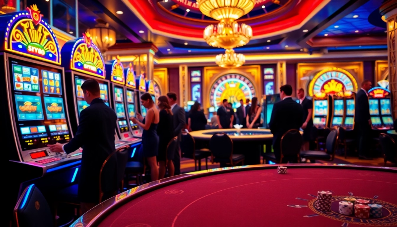 Experience the excitement of gambling at SKY 88 with luxurious slot machines and gaming tables.