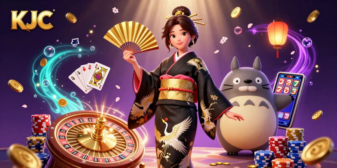 KJC players enjoying a lively casino scene with elegant characters and dynamic gaming elements.