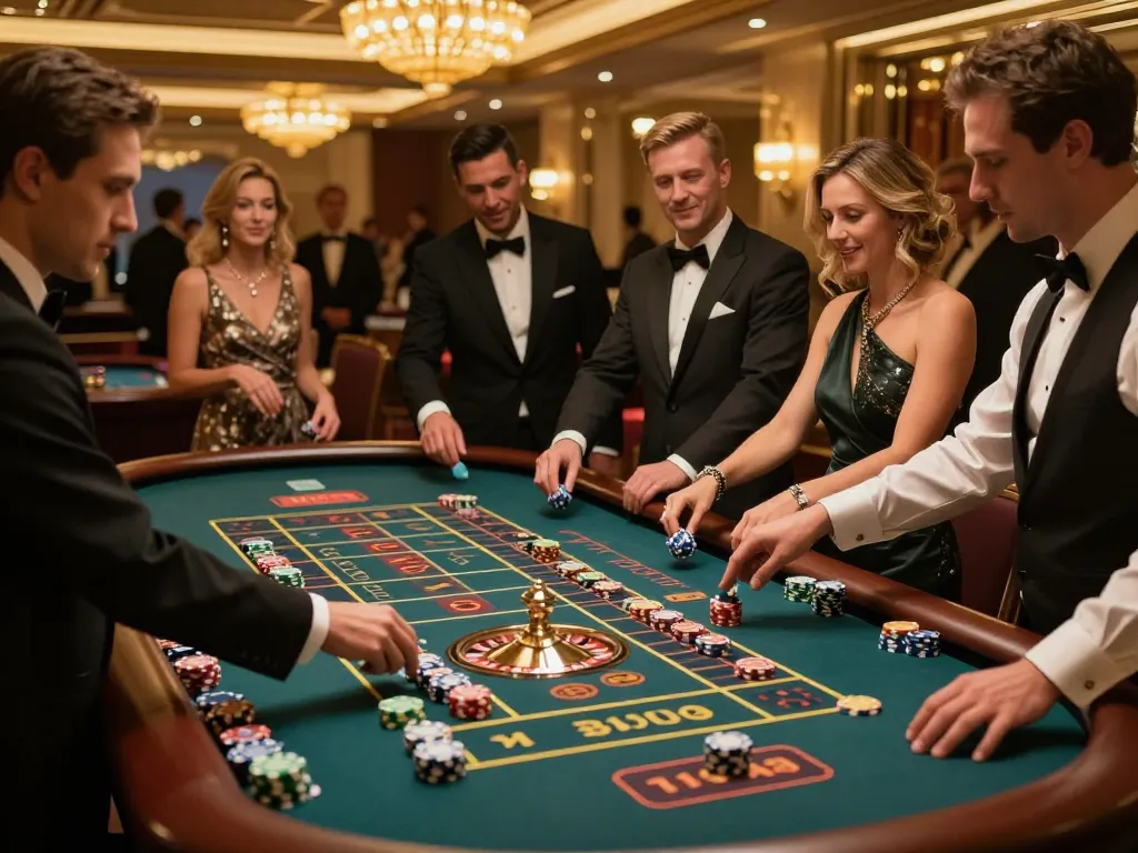 Players engaging in live casino games at kp88 roulette table, showcasing excitement and strategy.