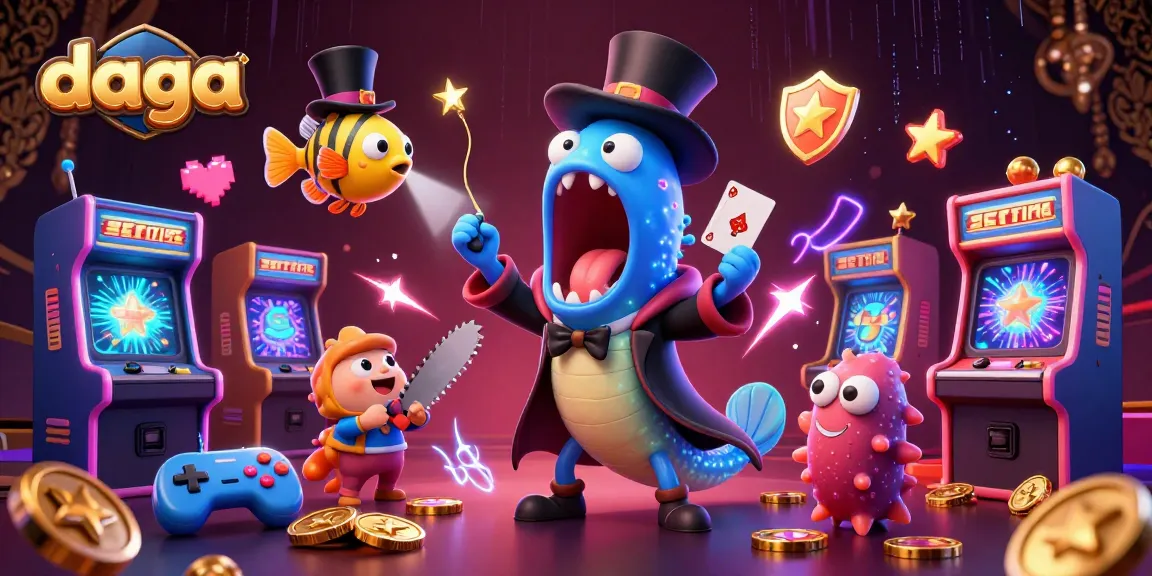 Engage in vibrant DAGA casino action with dazzling characters and games in a stunning 3D scene.