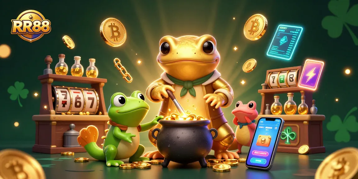 Experience RR88 with a magical scene of gold alchemy and vibrant slots galore