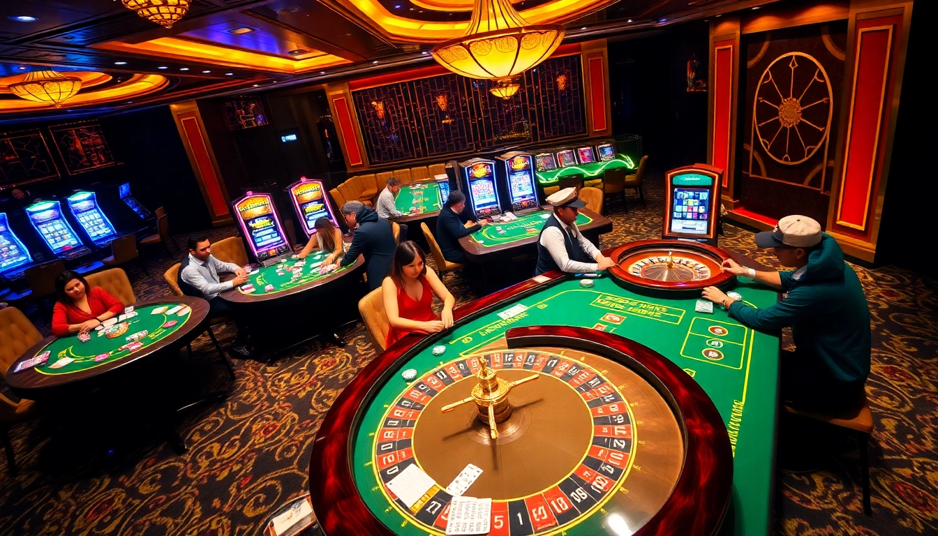 Engage with the excitement of gaming at https://f1686s.com/ with players enjoying card games and slot machines.