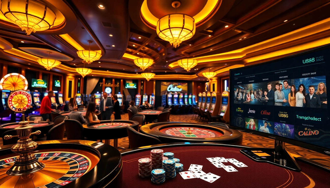 Experience the excitement at trang chủ u888 with vibrant casino games and players in action.
