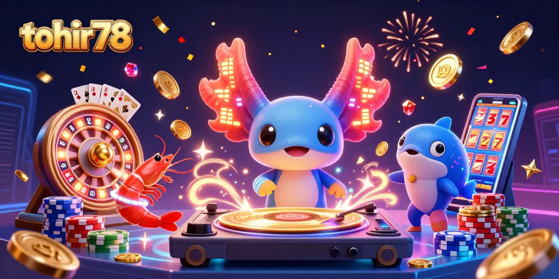 Mainkan slot gacor di tohir78 dengan DJ axolotl dan hiasan koin emas yang memukau.