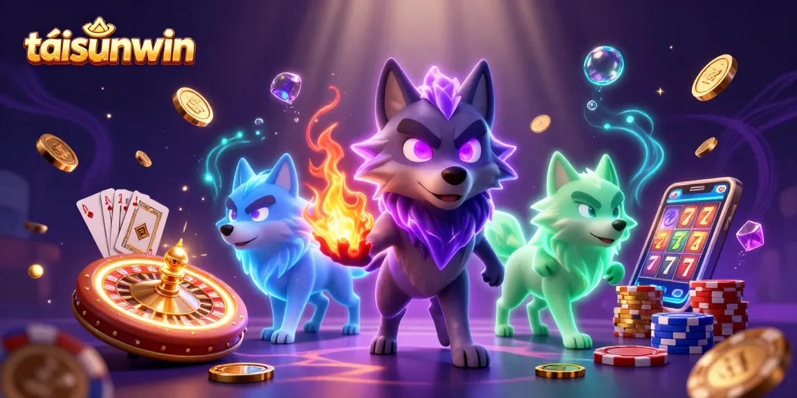 Experience the excitement of tải sunwin with vibrant visuals of casino games and glowing characters