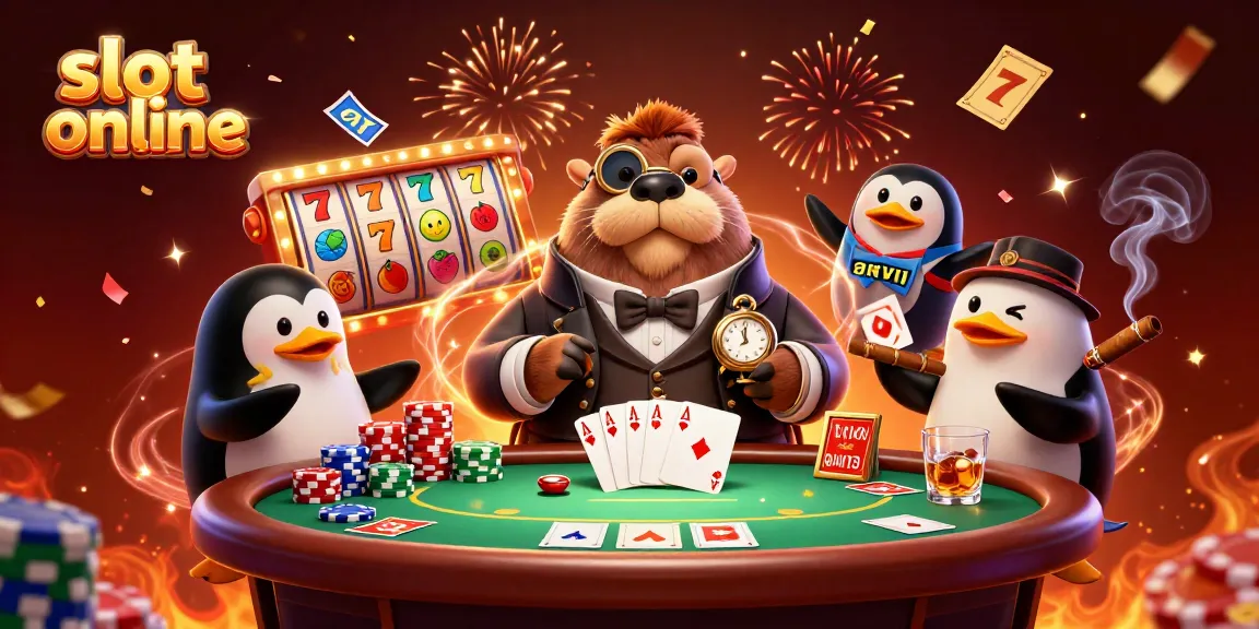 Spin to win at slot online with vibrant characters and dynamic gaming elements in a lively scene.