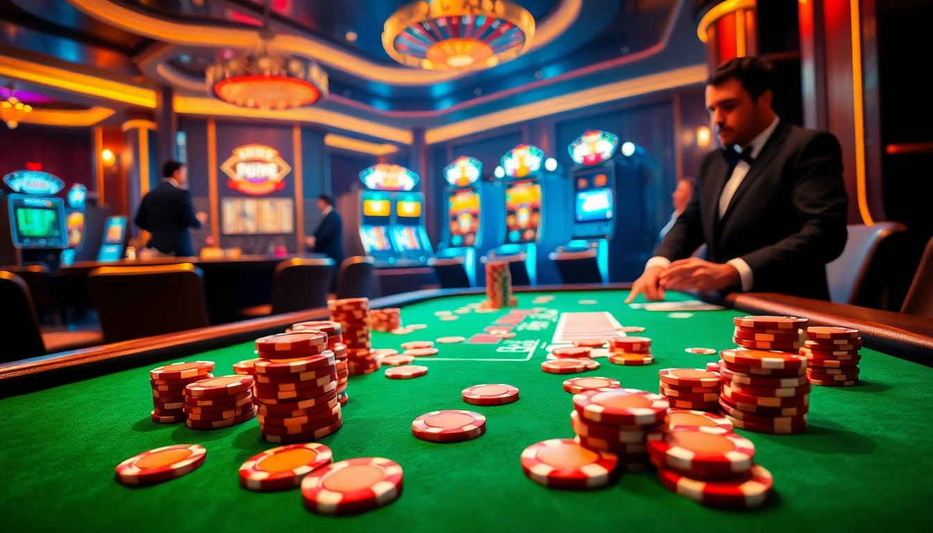 Experience excitement and luxury at UU88 casino with vibrant poker chips on a high-stakes table.
