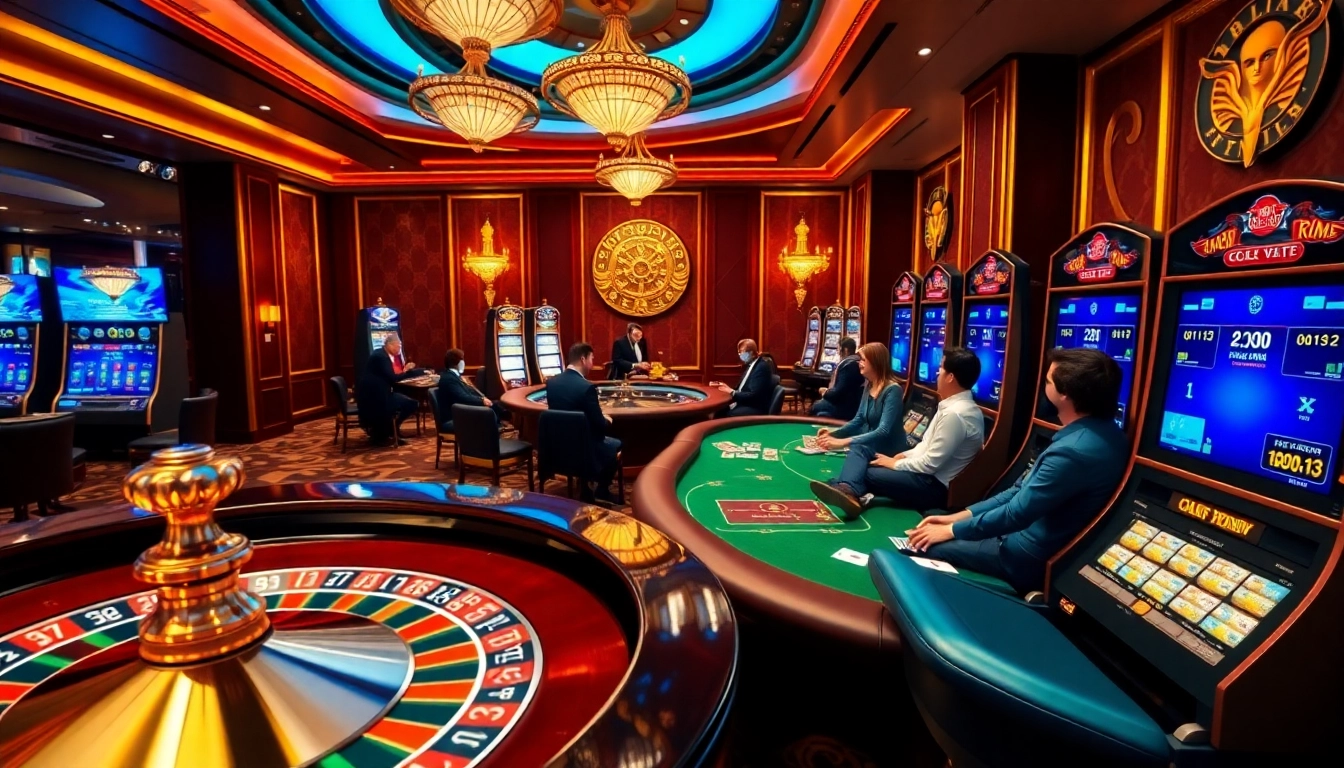 Place your bets at the dynamically engaging casino scene from https://kk55.boutique/, highlighting roulette and poker excitement.