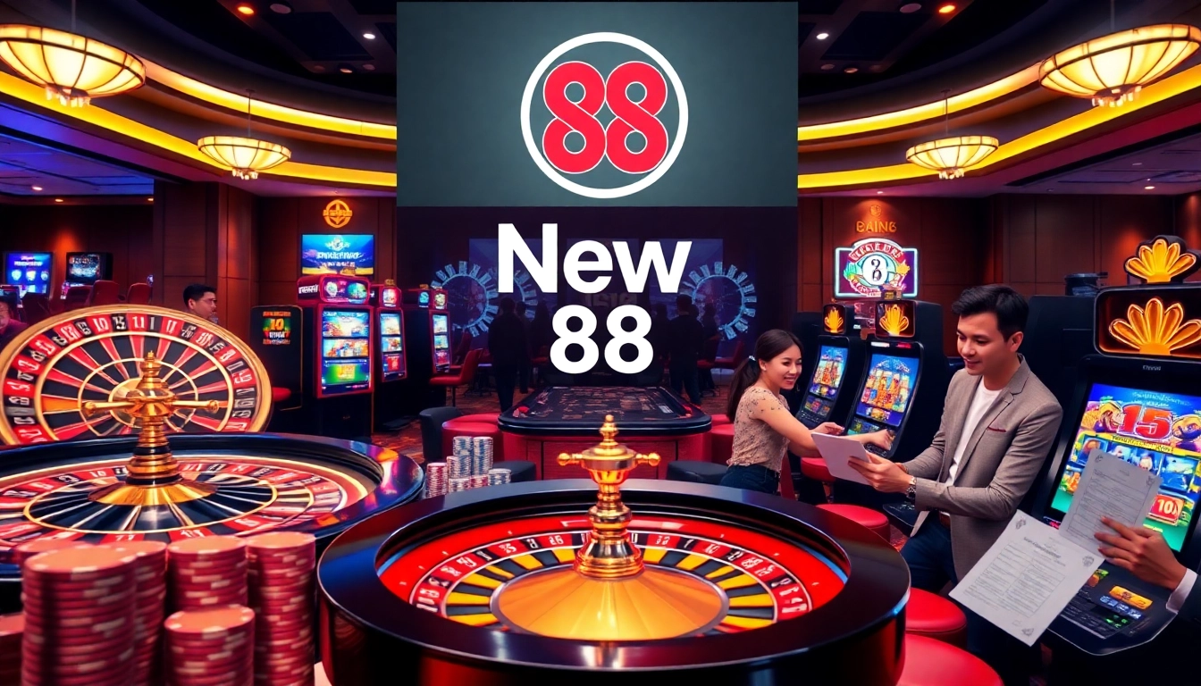 Players enjoying a thrilling gaming experience at New 88 online casino with vibrant visuals and immersive action.