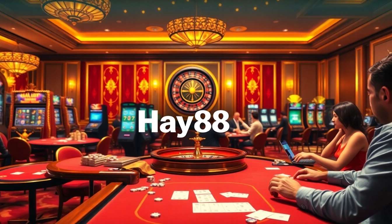 Exciting gambling experience at https://hay88.my/ showcasing vibrant casino visuals and players.