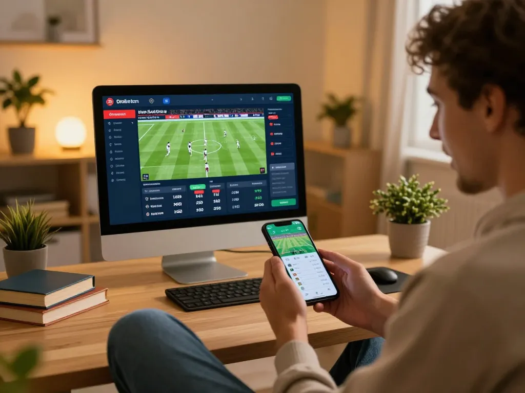 Engaging moment of sports betting through kèo nhà cái app with real-time odds and excitement