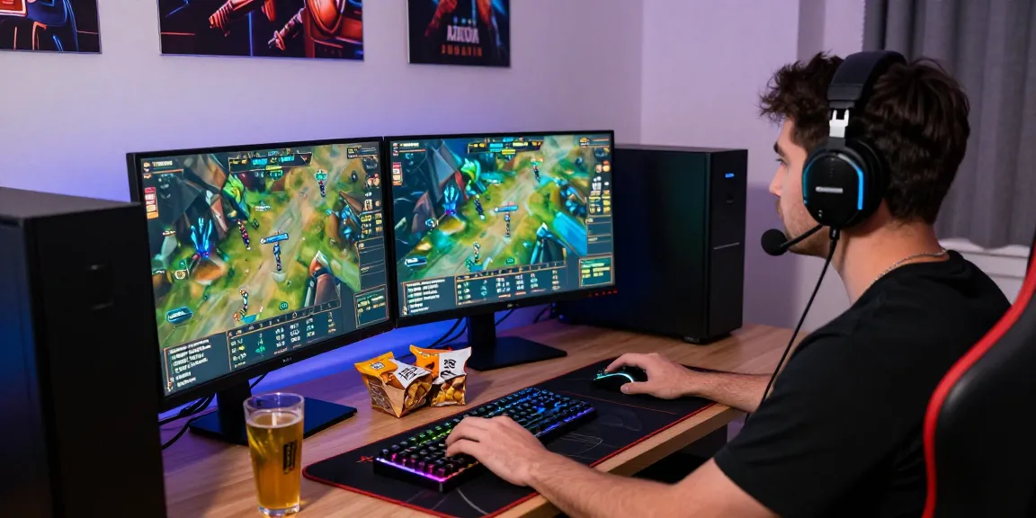 Member enjoying mahajitu's online betting game in a modern gaming setup