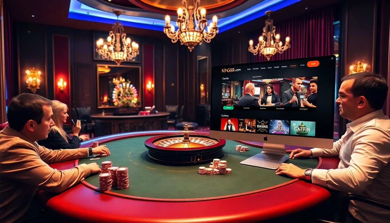 Engage in thrilling gaming at king88hi.com with a vibrant casino atmosphere featuring poker and roulette.