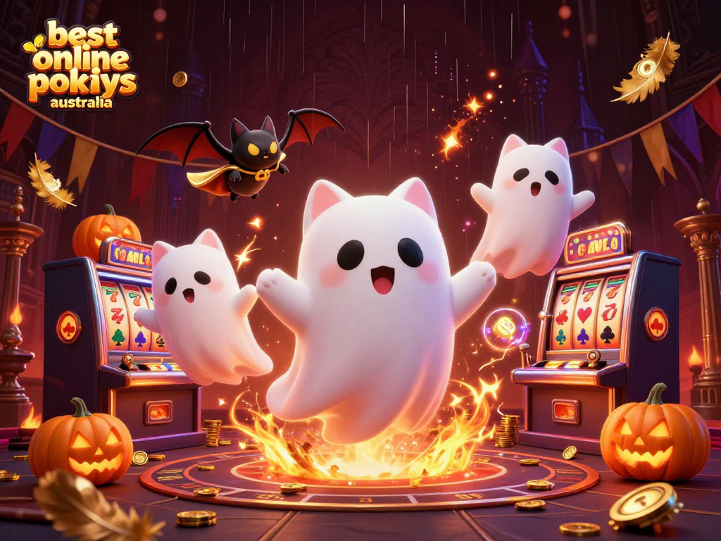 Experience the best online pokies Australia offers in this vibrant 3D casino scene.