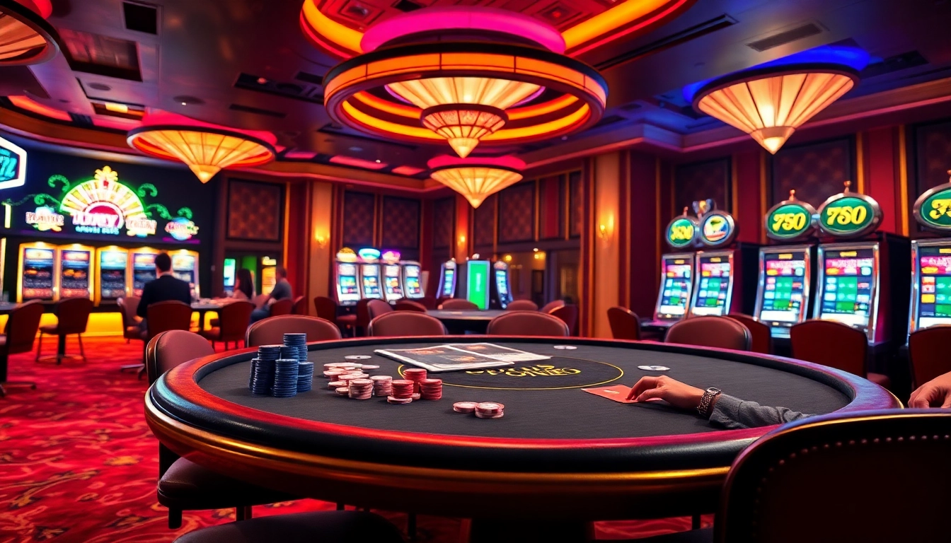 Experience thrilling action at fun 79's luxurious casino scene full of poker and roulette.