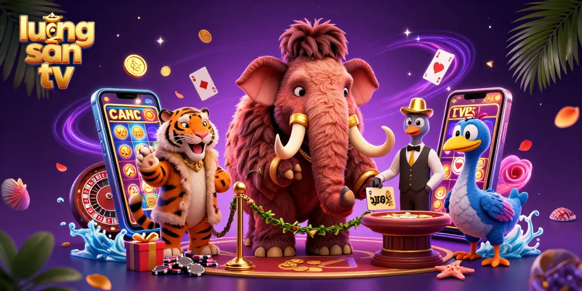 Engage with lương sơn tv's vibrant gaming scene featuring a woolly mammoth bouncer and slots.