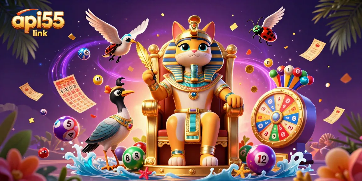 Win big with api55 link at this vibrant lottery scene filled with exciting game elements.
